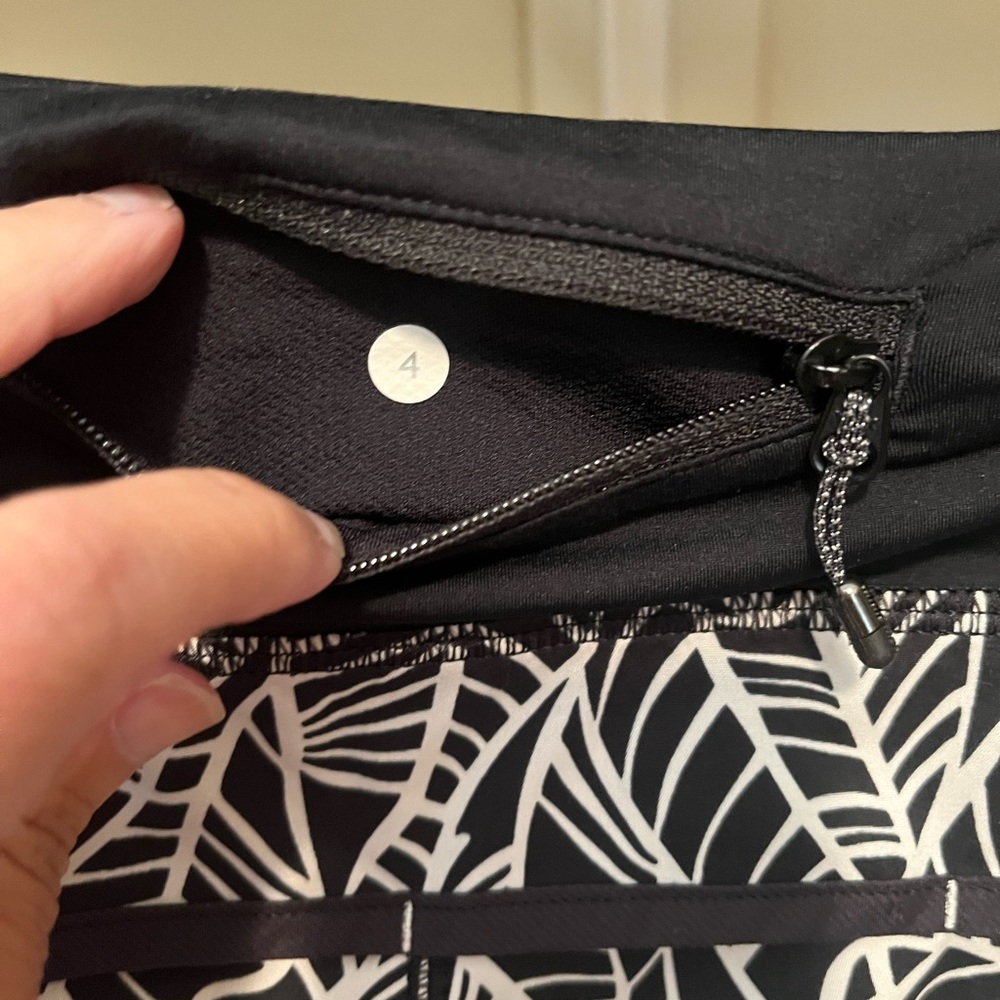 lululemon Speed Up Black and White Patterned Shorts - Picture 5 of 5